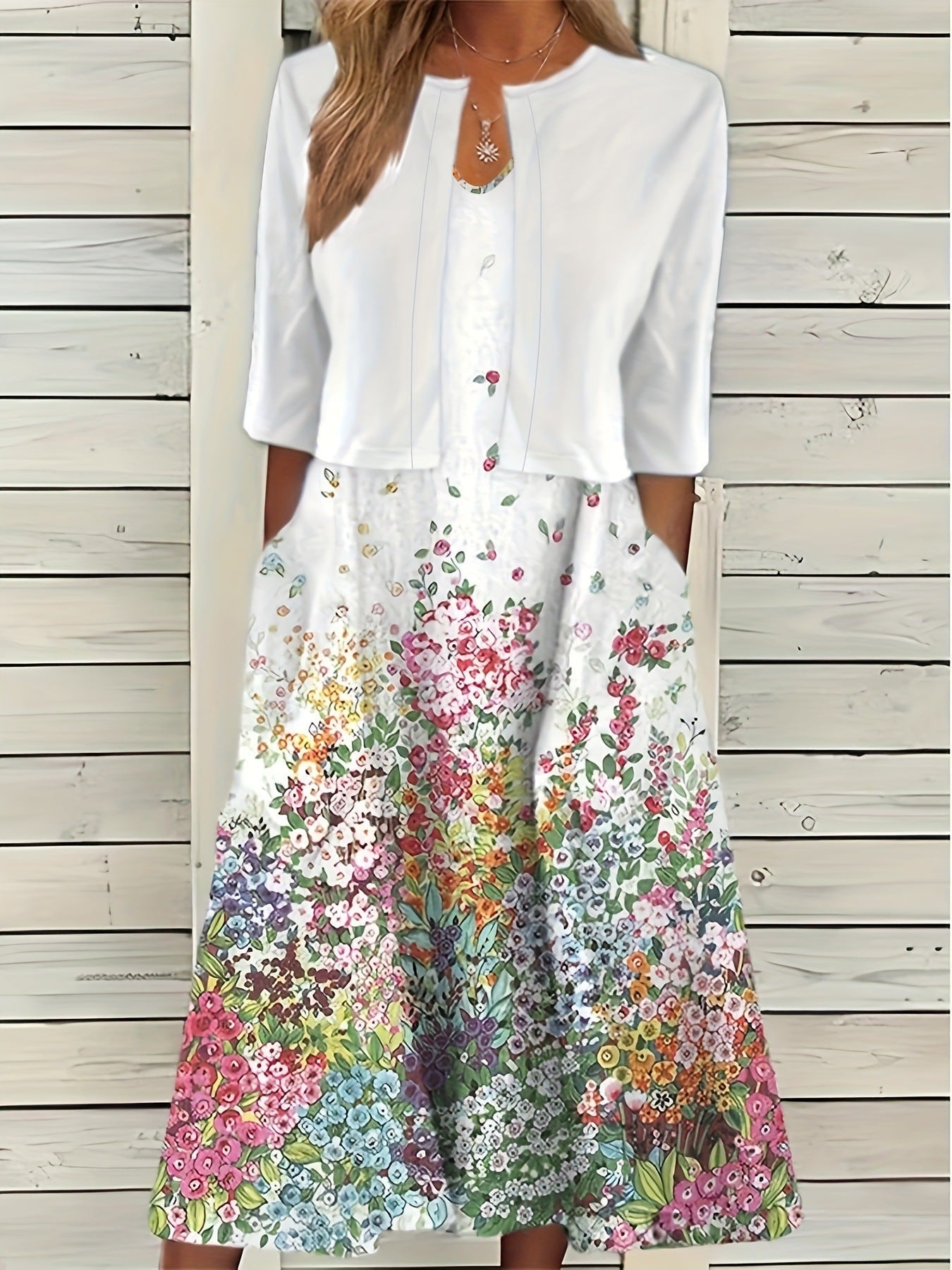 Ensemble haut et robe fleurie - Molinse