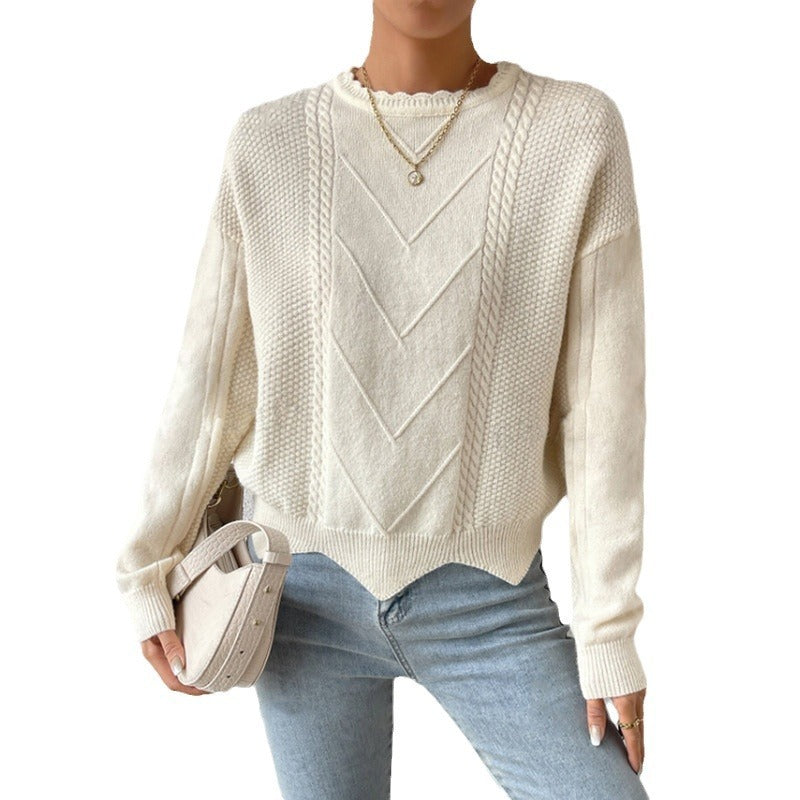 Pull à fond irrégulier à la mode pour femmes - Molinse