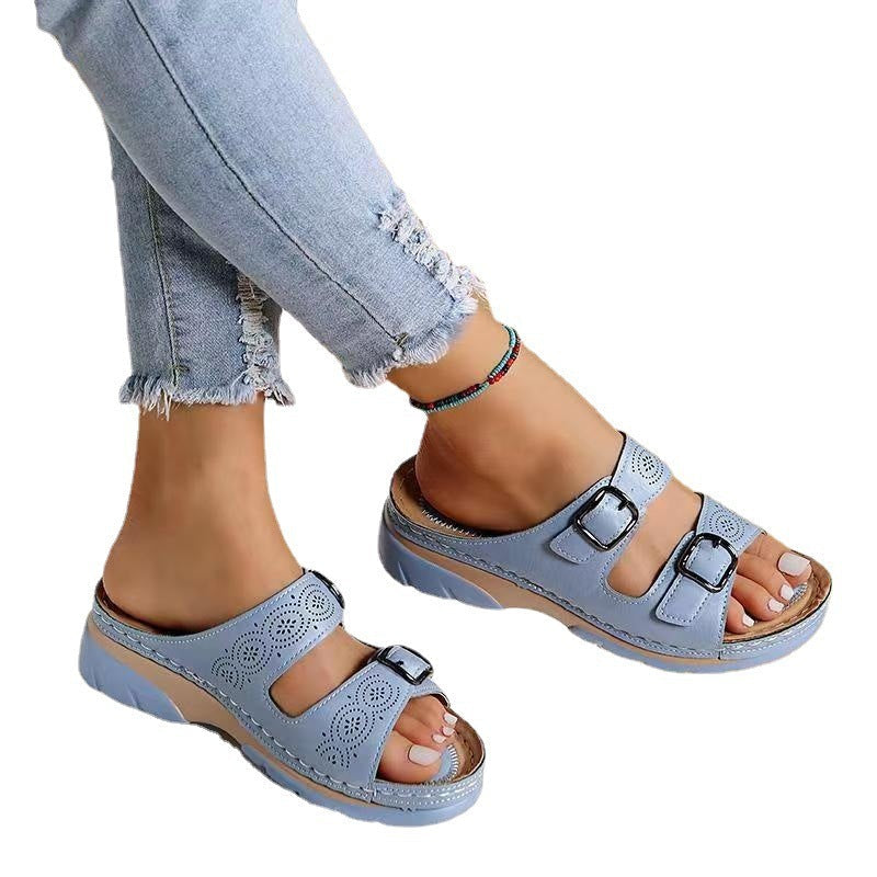 Claquettes vintage à semelles orthopédiques pour femmes - Molinse