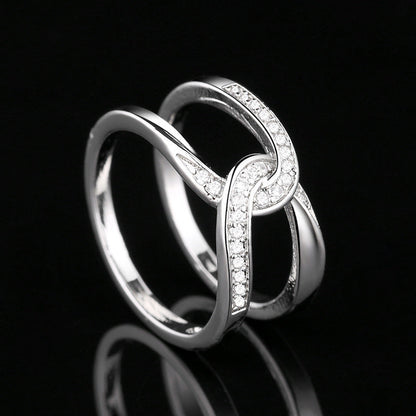 Bague Amour Coeur Infini- Mère & Fille Toujours liés ensemble - Molinse