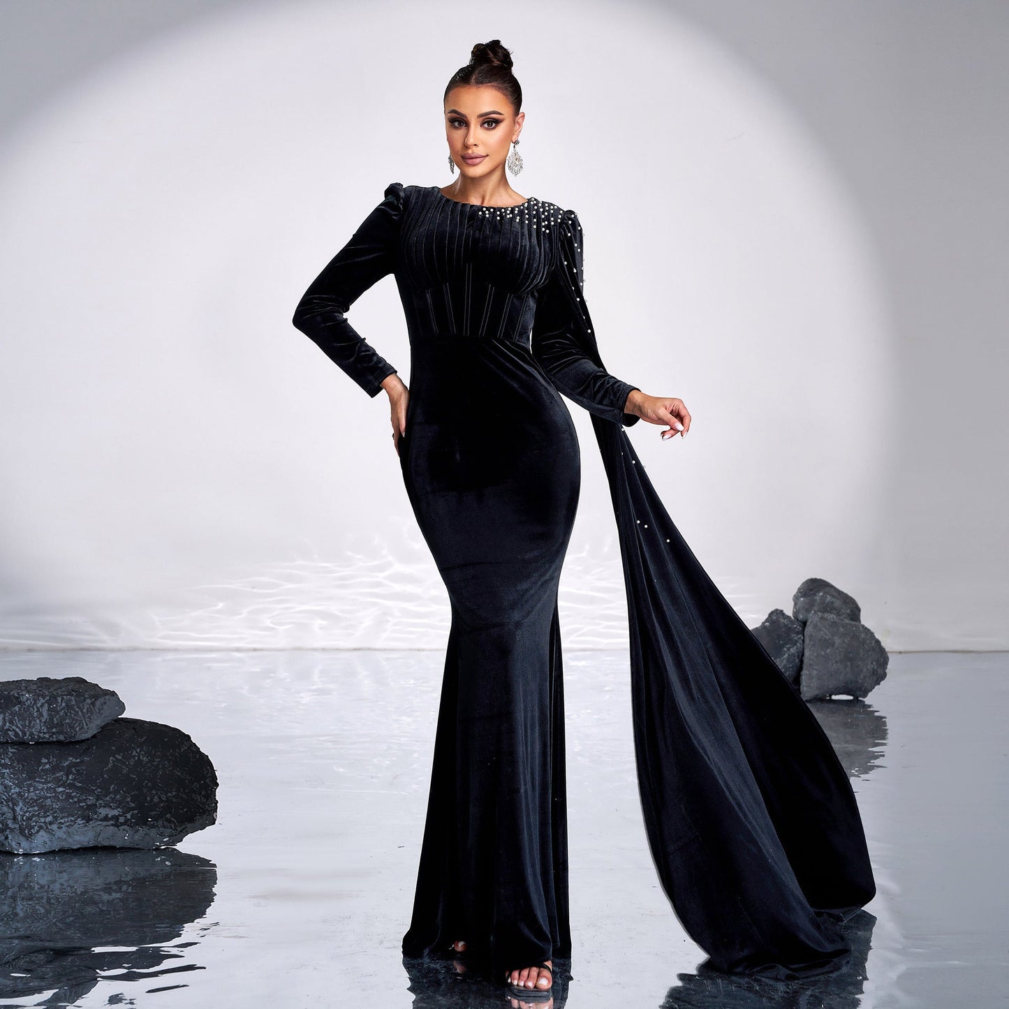 Robe de soirée en velours - Molinse