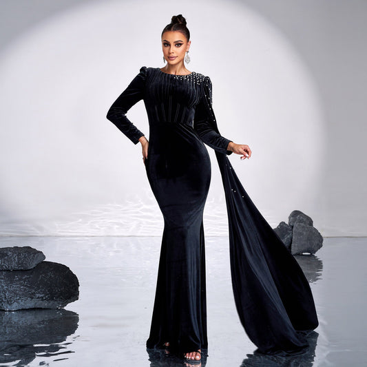 Robe de soirée en velours - Molinse