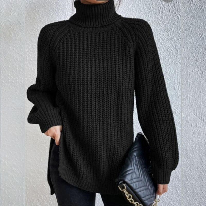 Pull tricoté à col roulé pour femme - Molinse