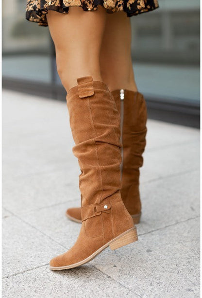 Bottes longues à talons bas - Molinse