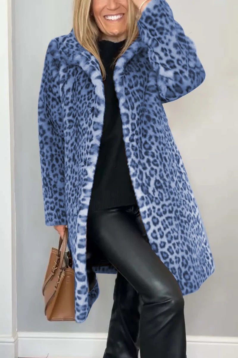Manteau mi-long en peluche - Molinse