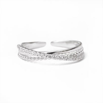 Bague Croix avec Diamant Brillant - Molinse