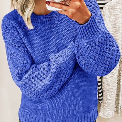 Rose ™ Pull col roulé en tricot épais - Molinse