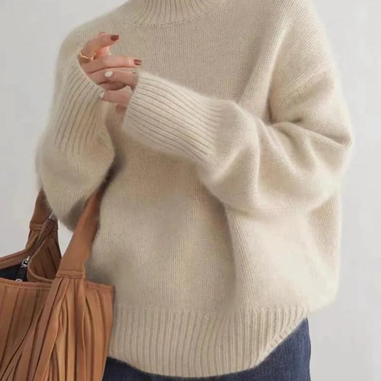 Pull Col Roulé Oversize en Cachemire - Molinse