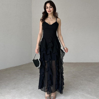 Robe Élégante à Volants – Style Glamour d'Été