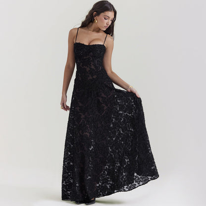 Katy™ | Robe Satinée à Dos Lacé - Élégance Romantique et Confort Luxueux - Molinse