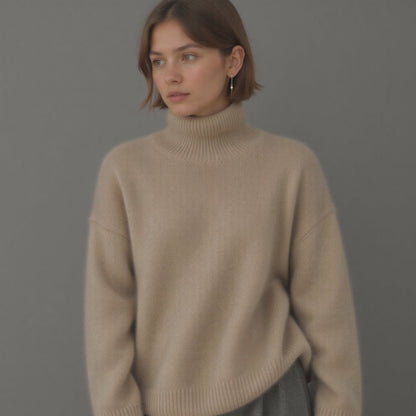Pull Col Roulé Oversize en Cachemire - Molinse
